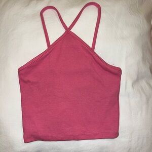 ZARA pink cropped tank top - Small